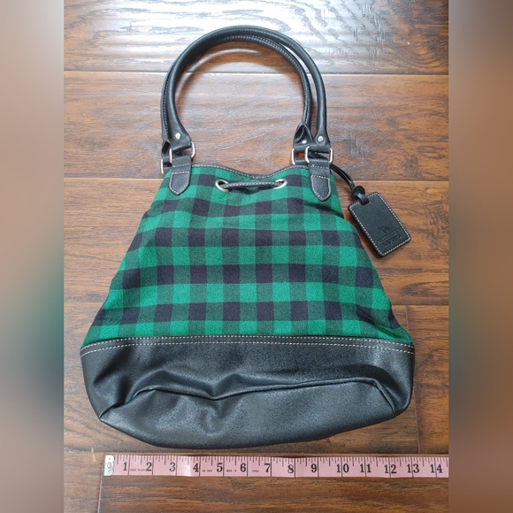NWOT American Living green plaid shoulder bag - Picture 3 of 6